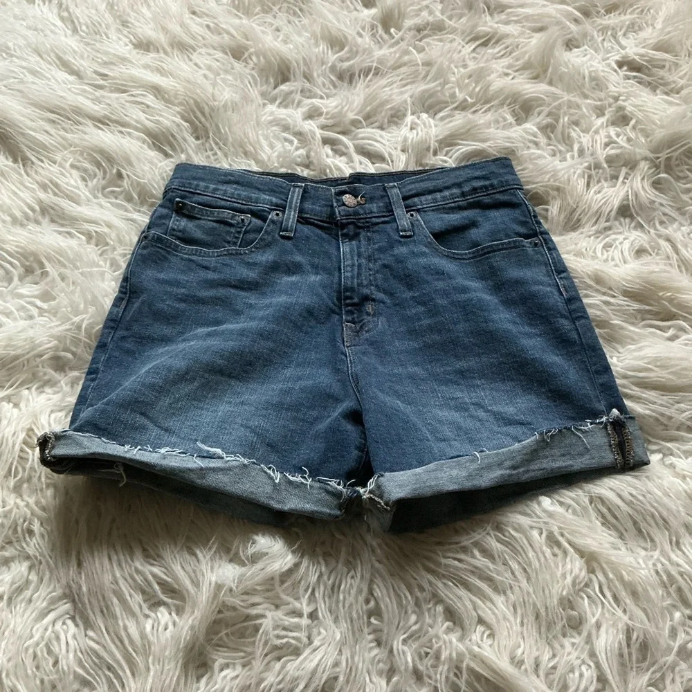 J Crew Classic Denim Short In Dark Pacific Blue‎ Wash